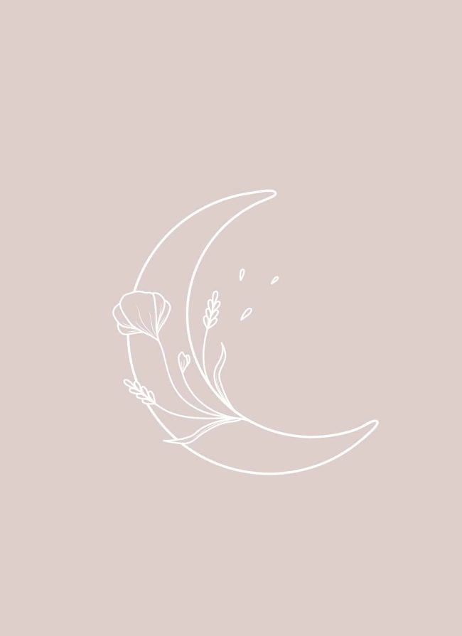 Logo lune et fleurs