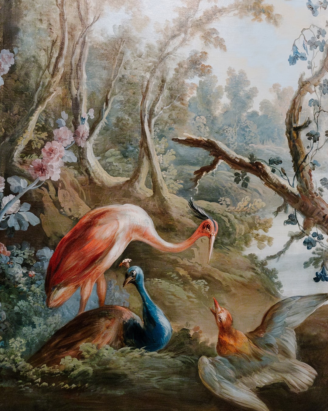 solene-lagant-3 Peinture ancienne avec des oiseaux