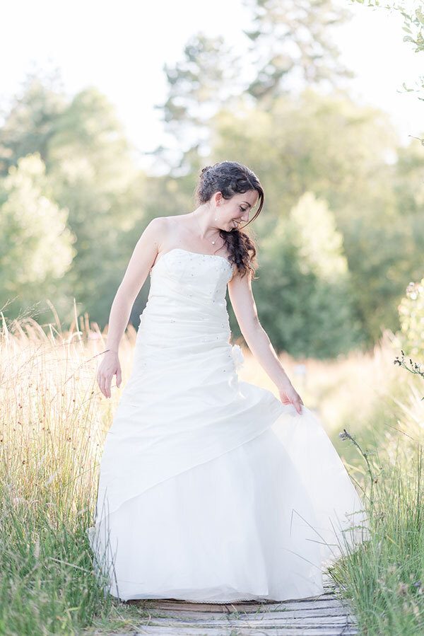 photo d'une mariée en robe à Limoges