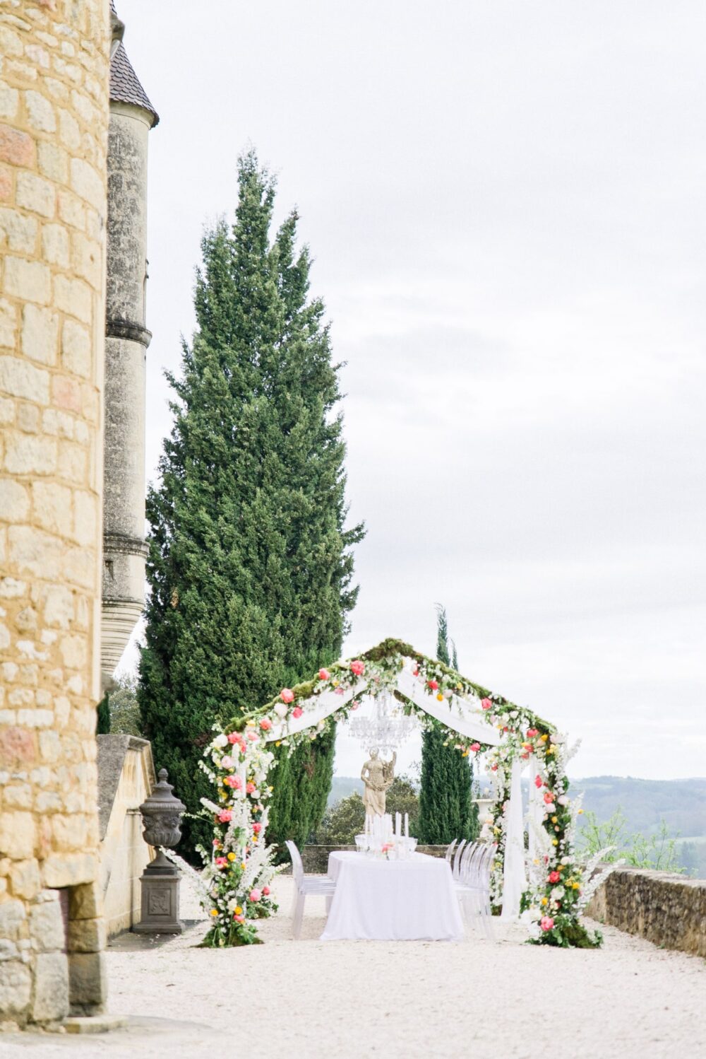 Wedding table chateau de rouffillac