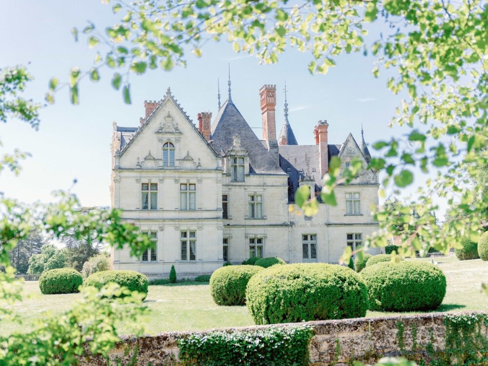 Chateau de la Bourdaisiere between leaves