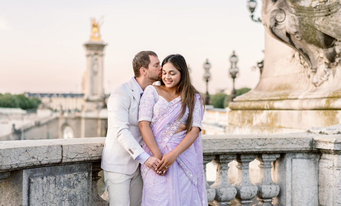 paris sunrise engagement session