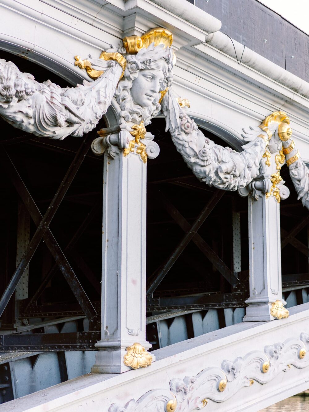 details of pont alexandre III in paris