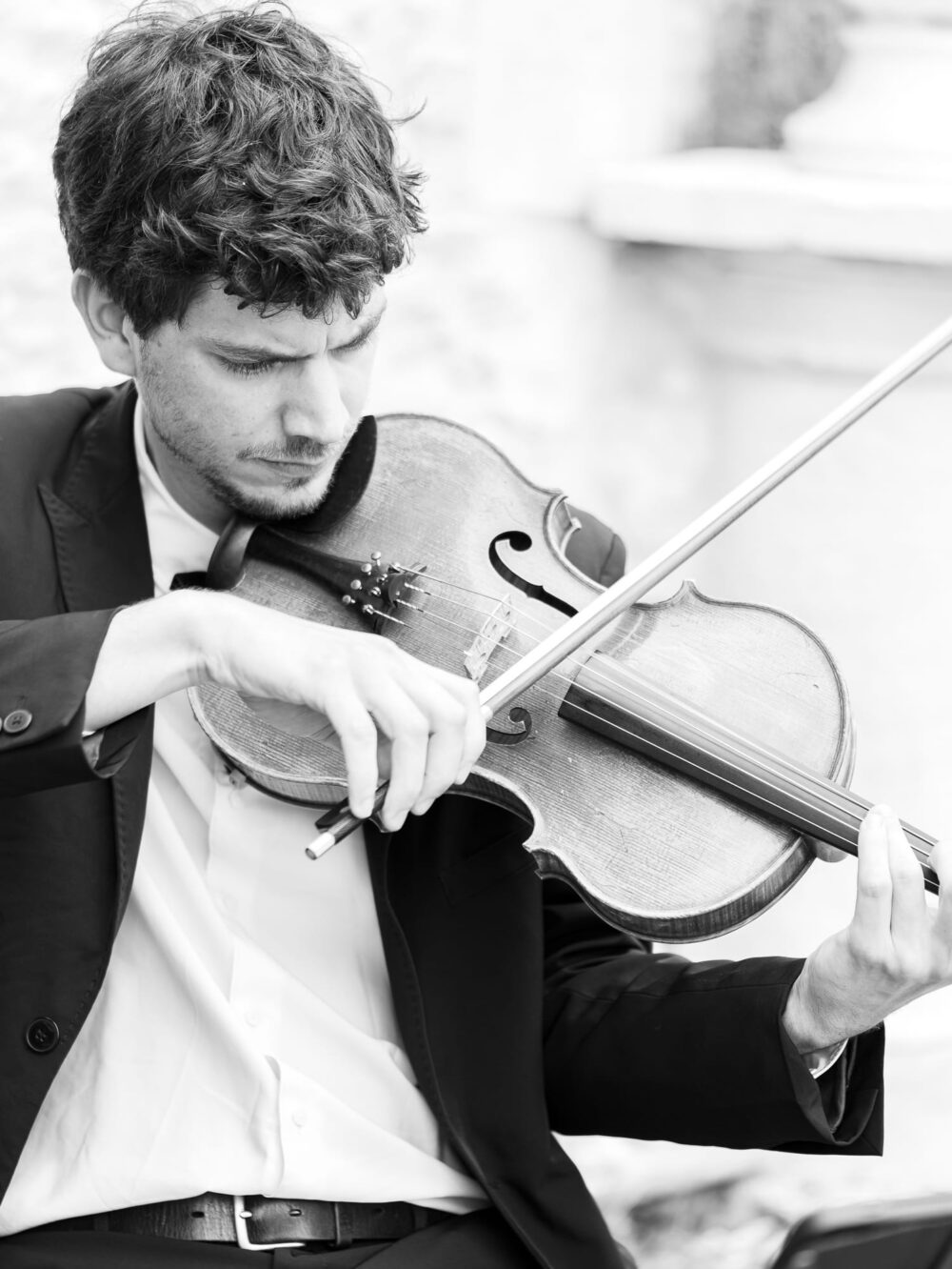 Violin during wedding ceremony