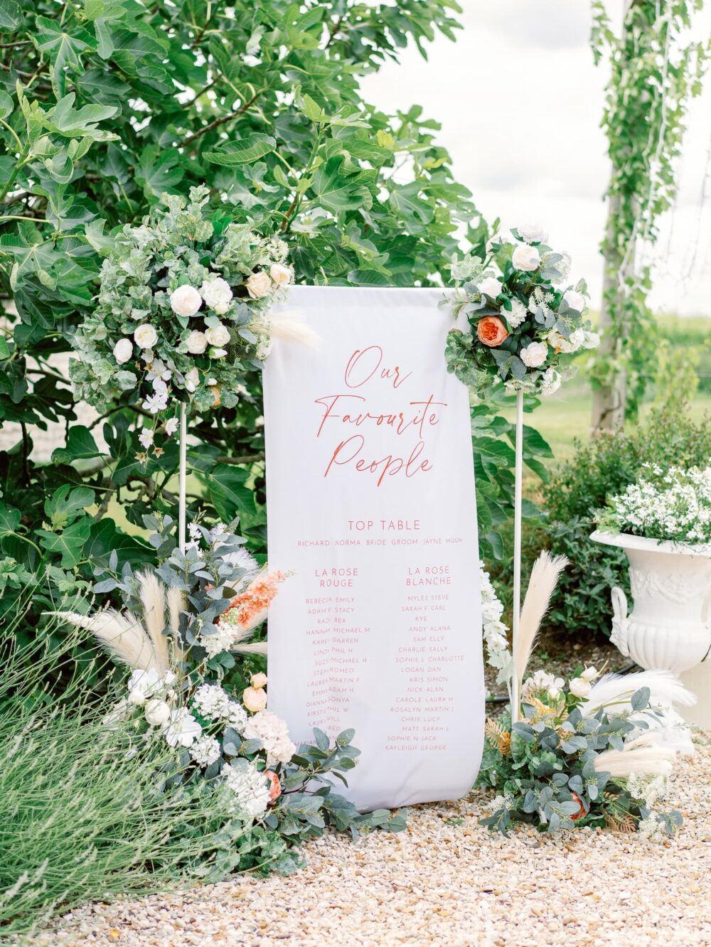 seat chart for the dinner