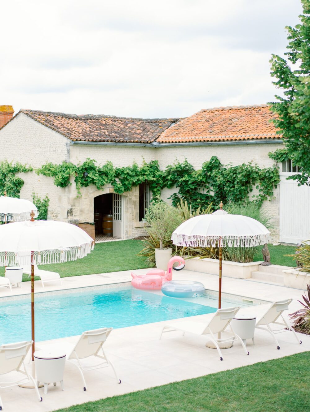 view on the swimming pool