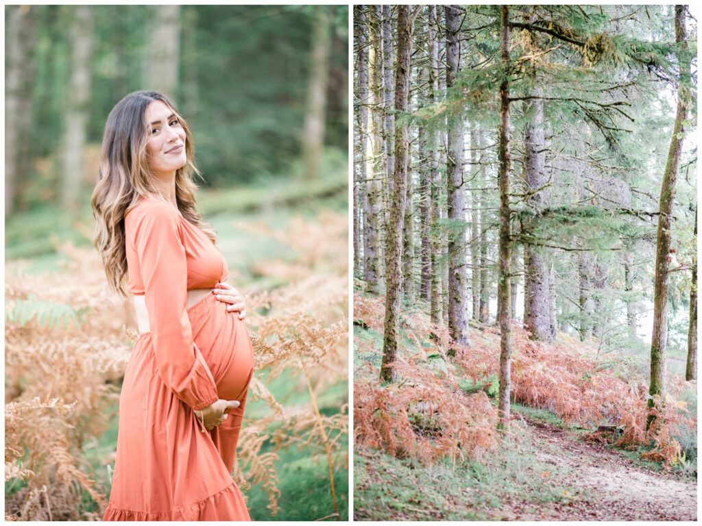femme enceinte dans la forêt