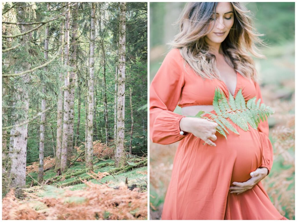 Séance photo grossesse en forêt