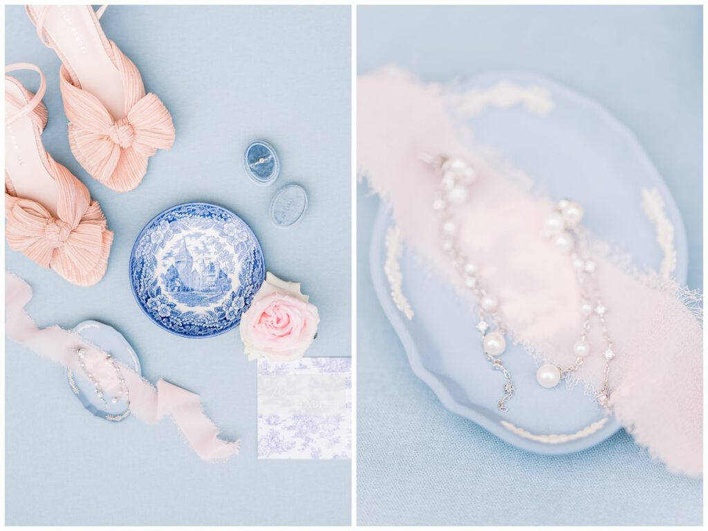 flatlay accessoires de la mariée