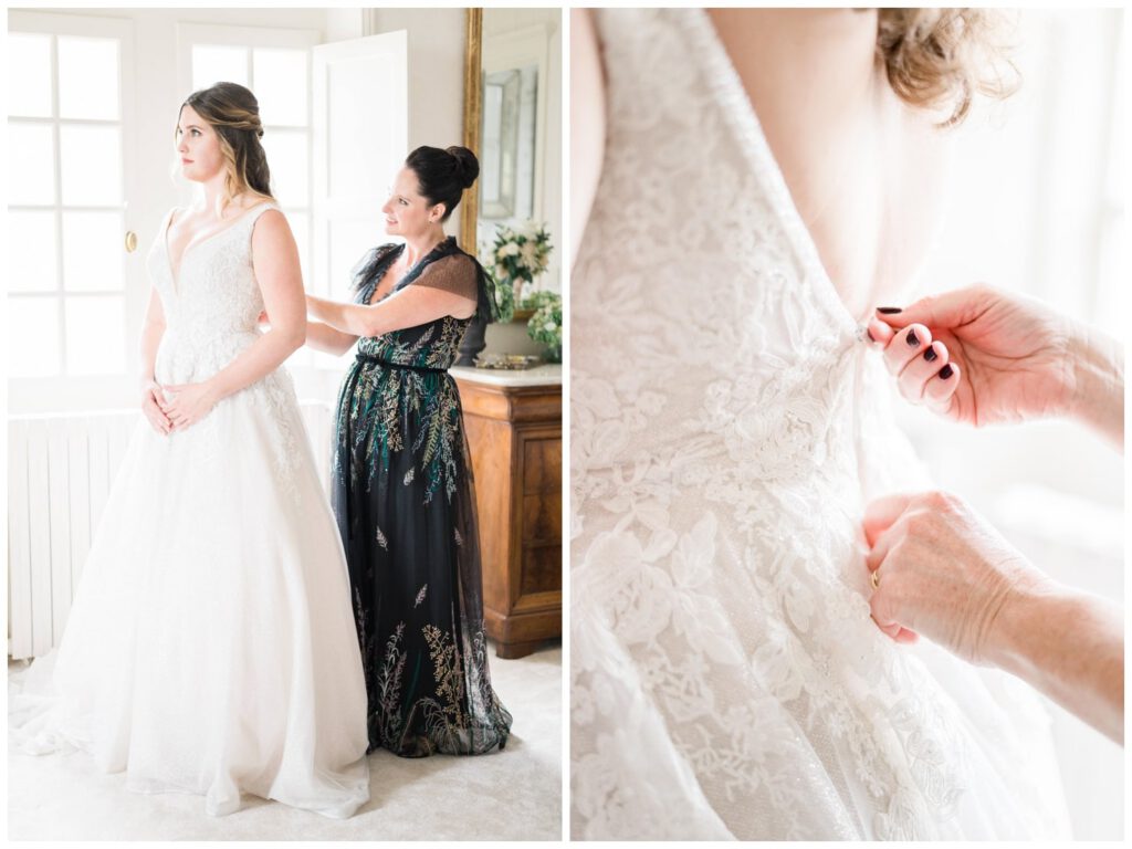 habillage de la mariée