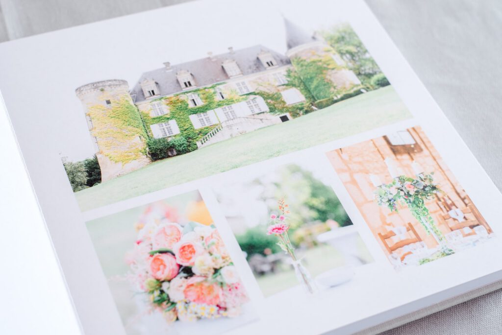 mise en page album photo de mariage