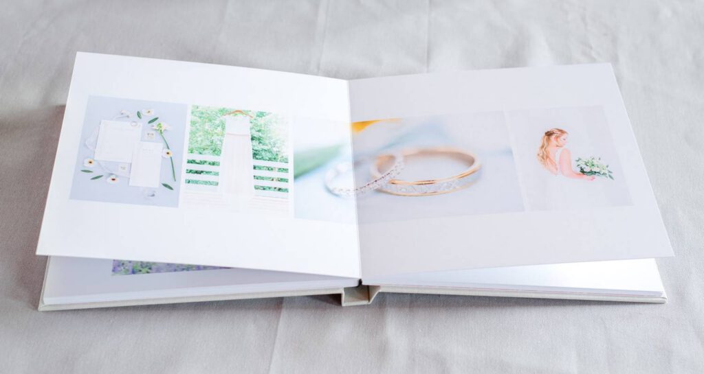 album photo de mariage ouvert
