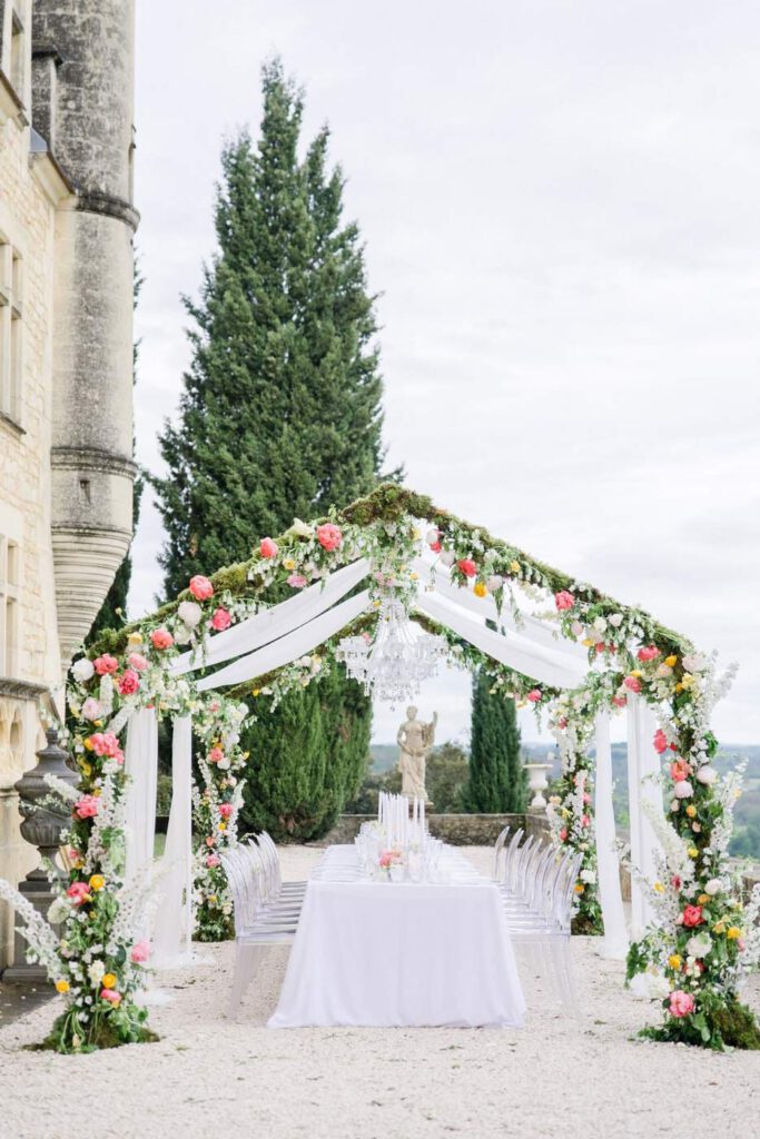table de mariage au chateau de rouffillac