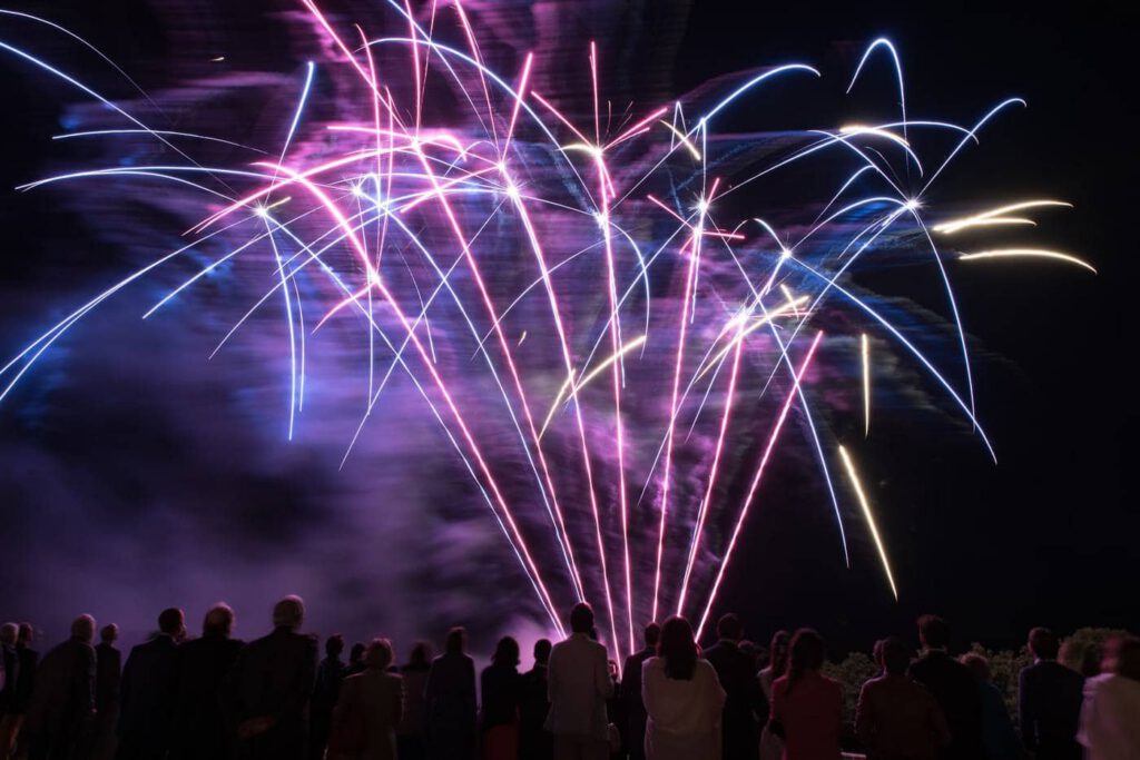 feu d'artifice de mariage