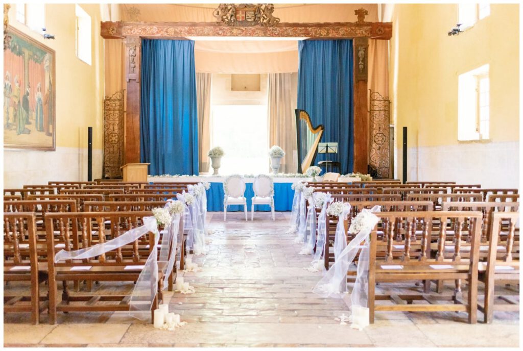 cérémonie de mariage au Château de la Roche Courbon