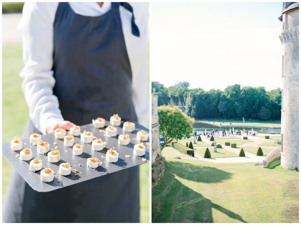 cocktail de mariage au Château de la Roche Courbon