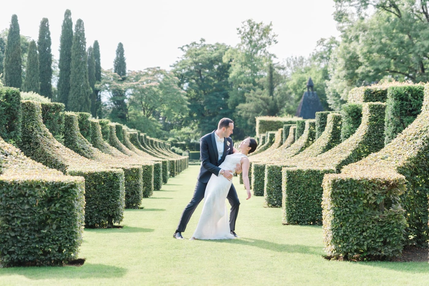 photos de couple aux Jardins du manoir d'Eyrignac