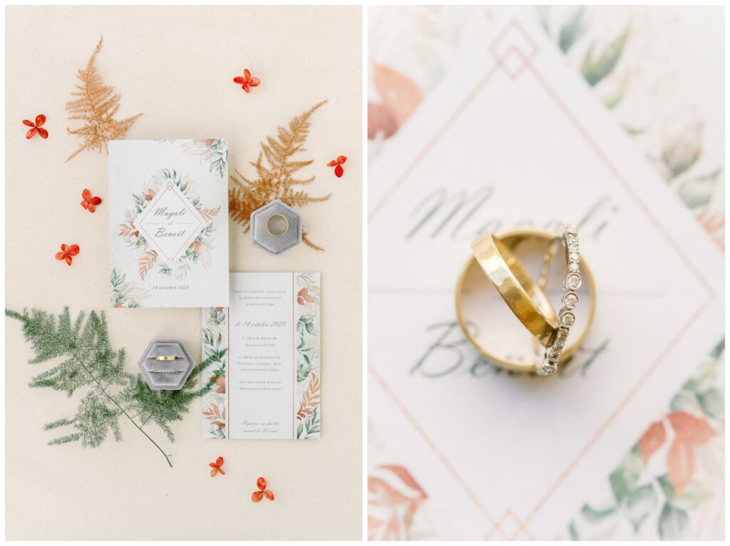 Invitations de mariage automnales