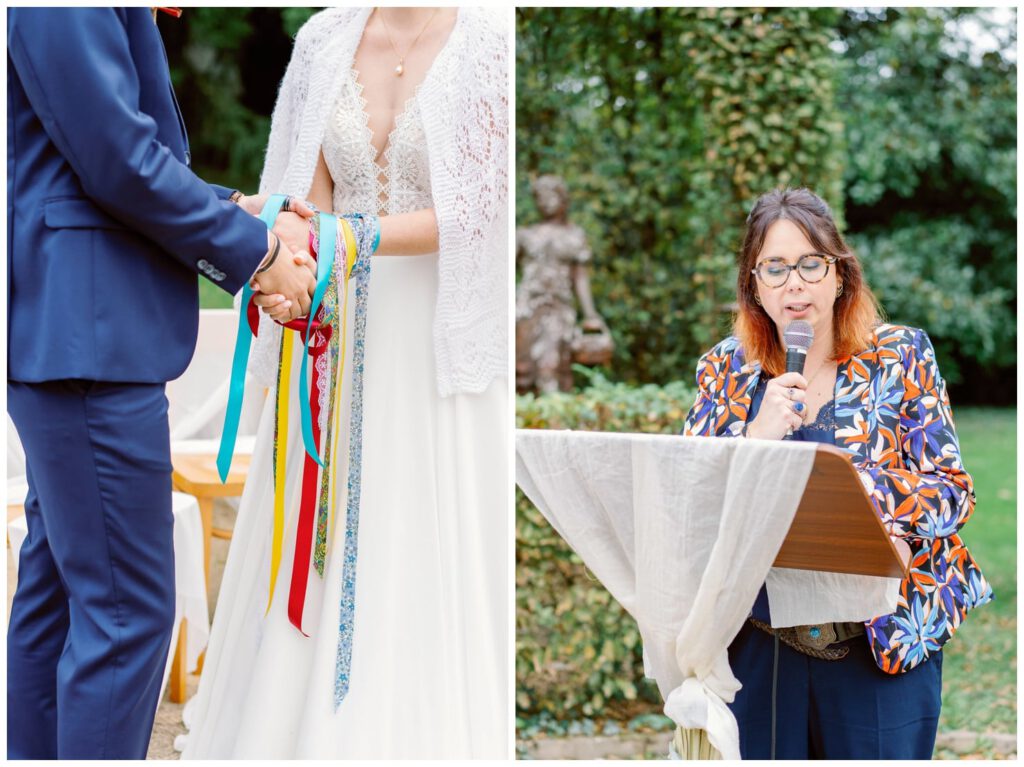 discours de mariage et rubans