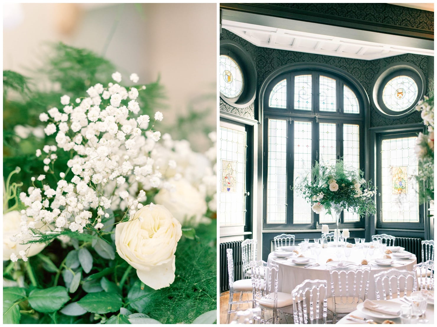 table de mariage fleurie