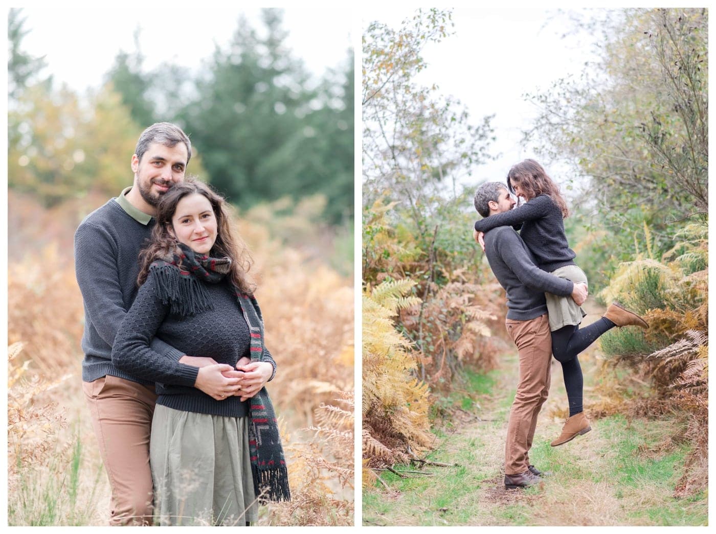Photo de couple en automne dans la nature