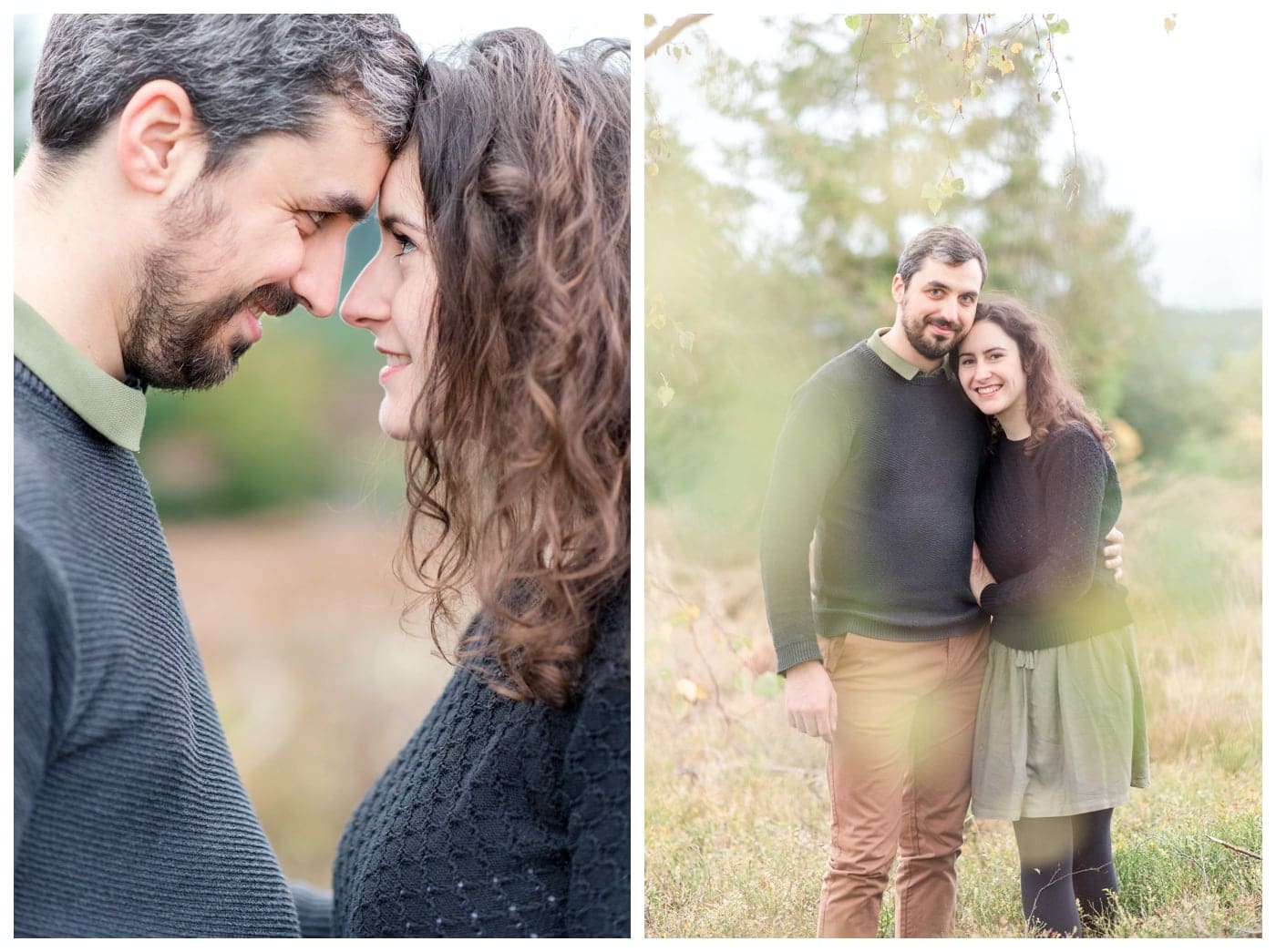 Photo de couple dans la nature