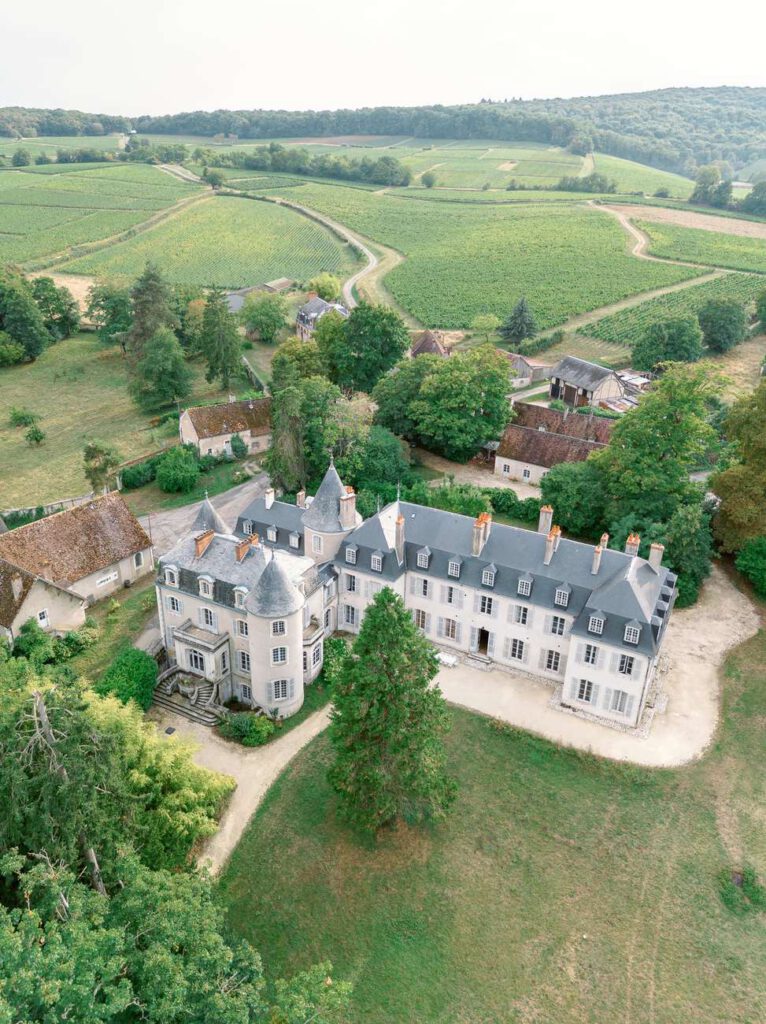 Château de Thauvenay view from the sky