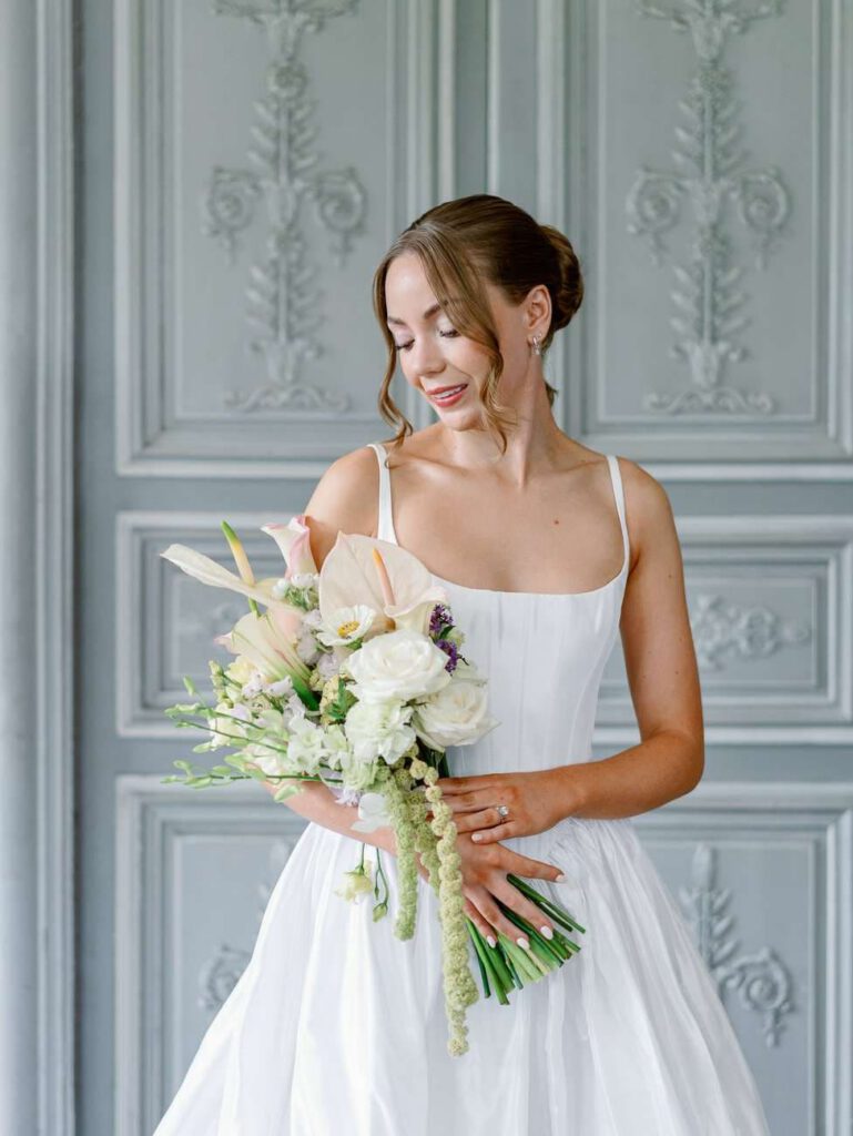 Bride with her bouquet