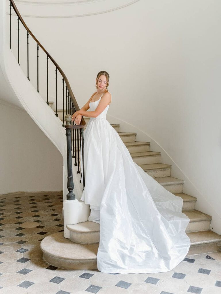 Bride portrait in the staircase