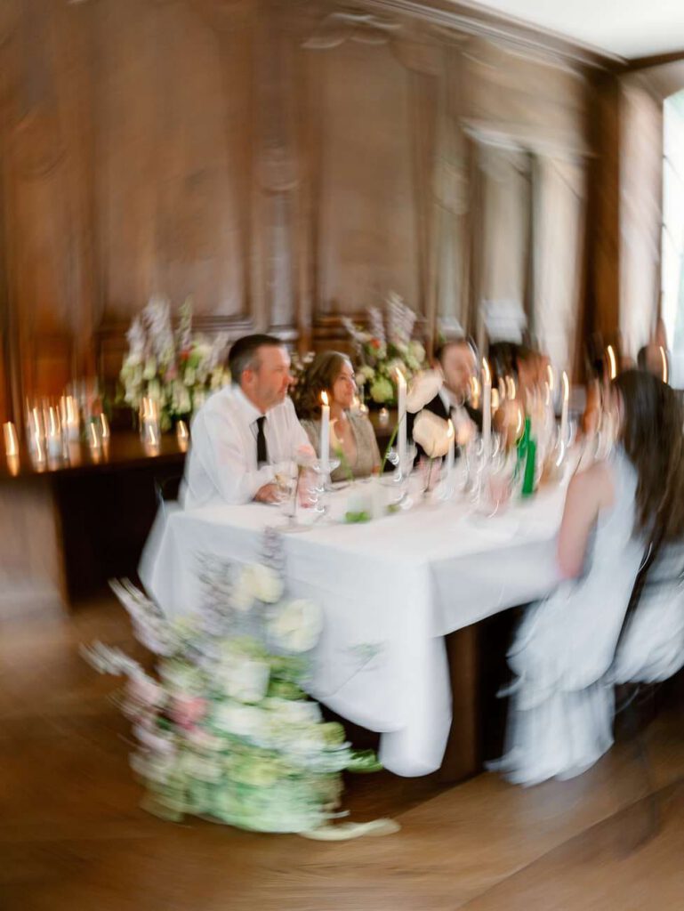 Wedding dinner blurry