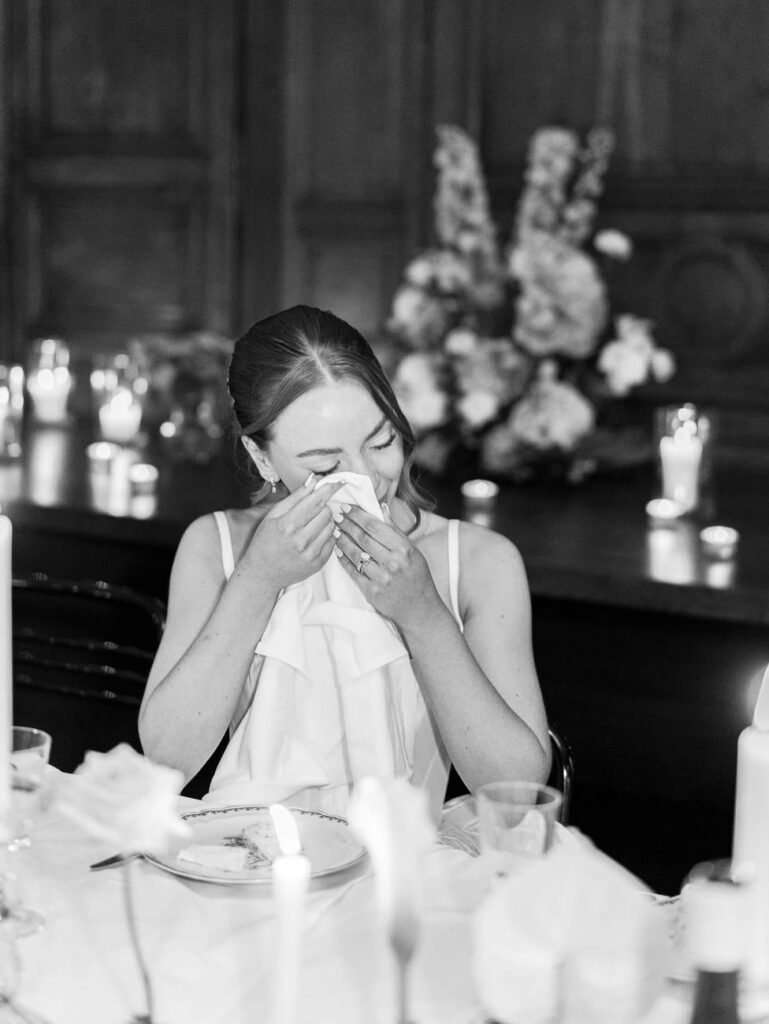 bride crying