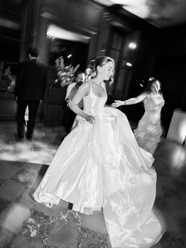 Bride dancing