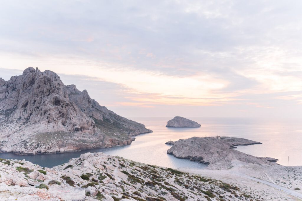 la mer au coucher du soleil