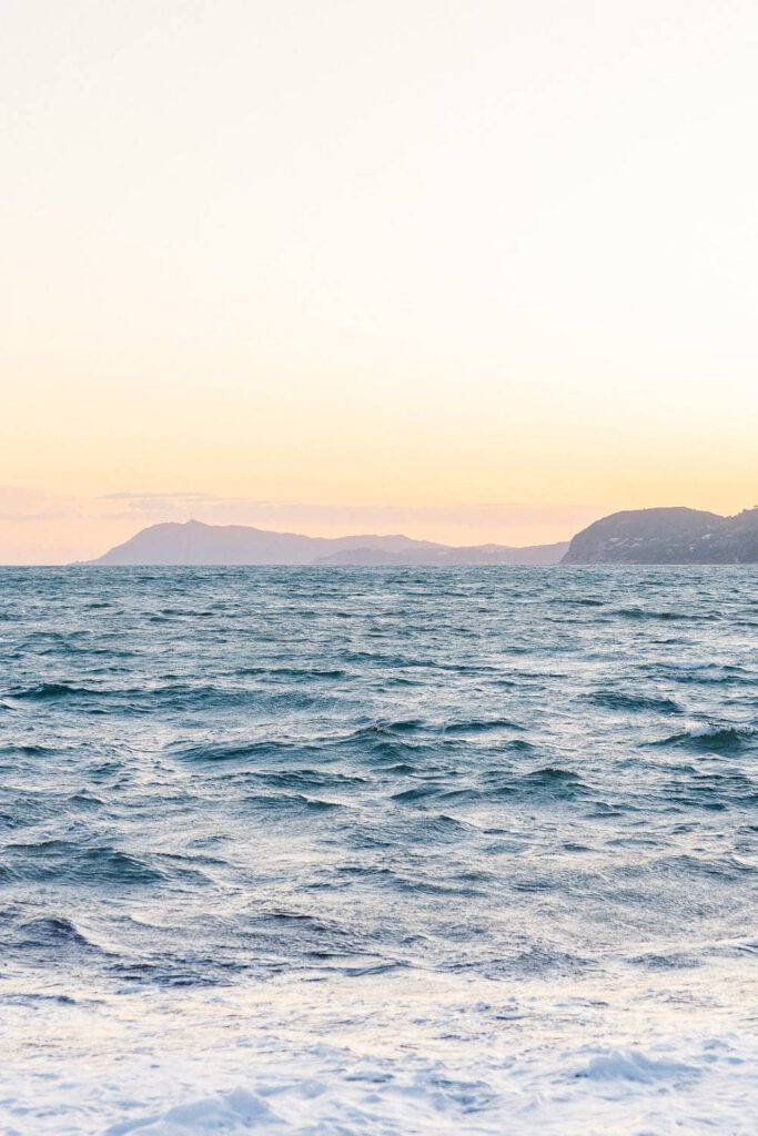 sea landscape at sunset