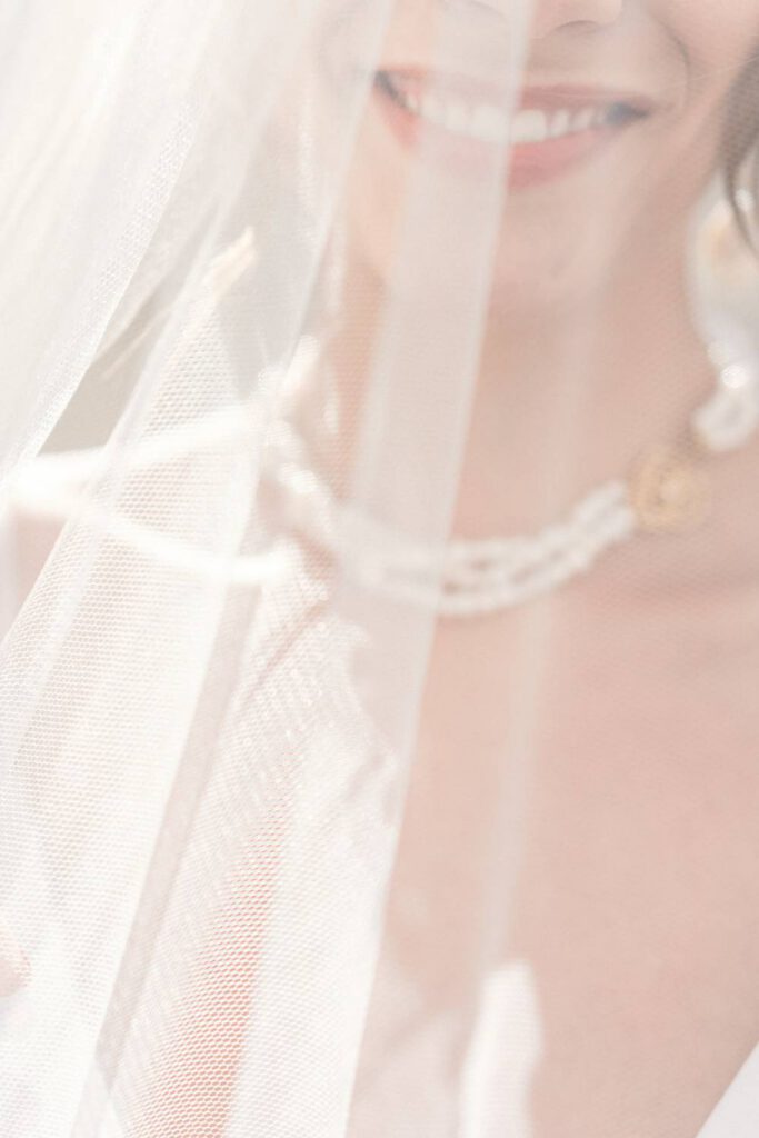 bride behing a veil