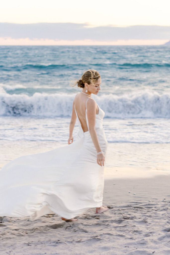 bride portrait at the beach