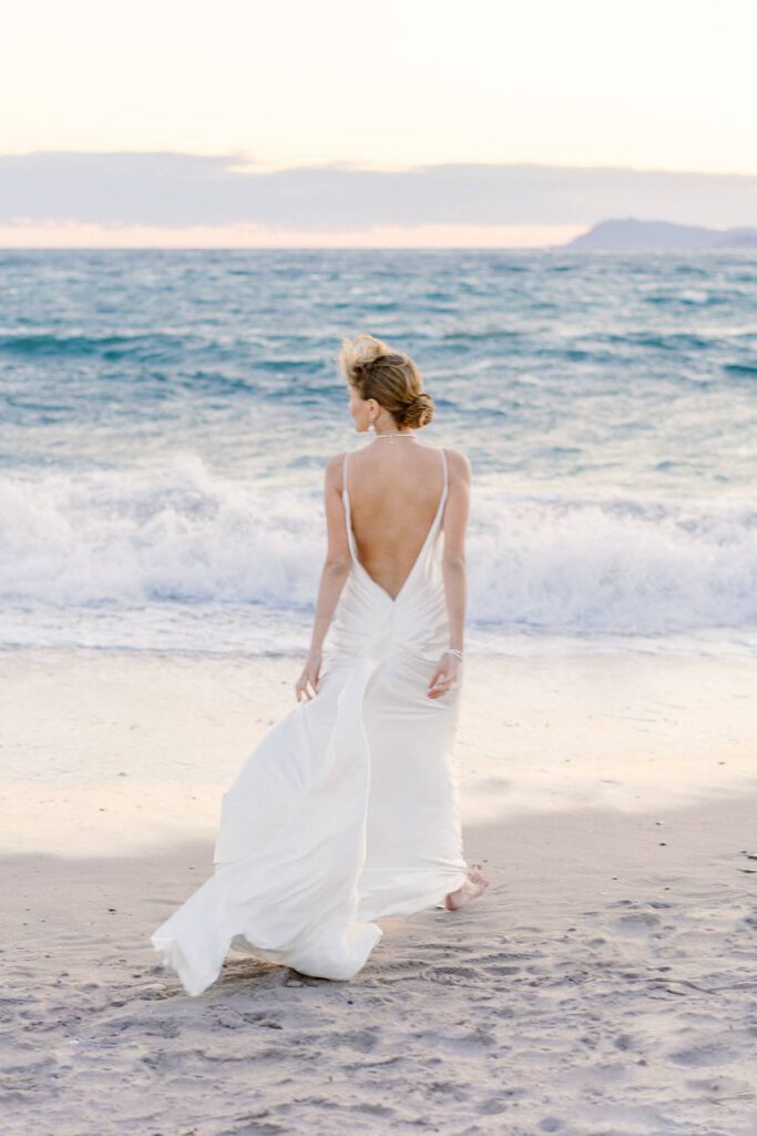 bride portrait at the beach