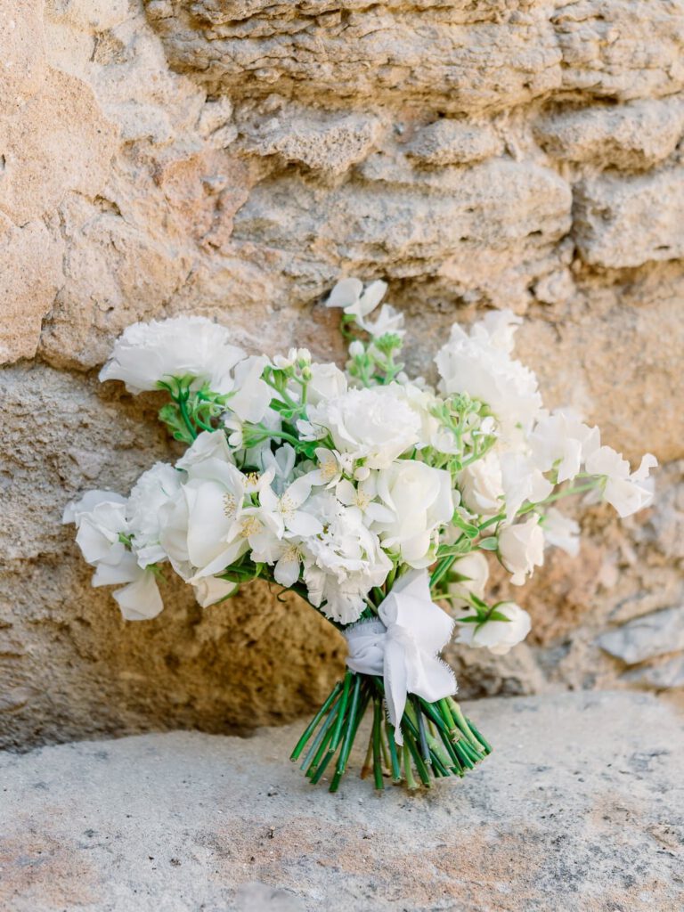 white wedding bouquet