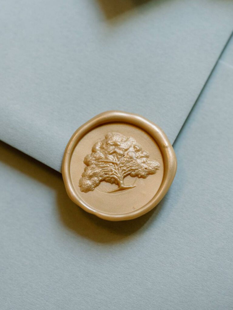 golden wax seal