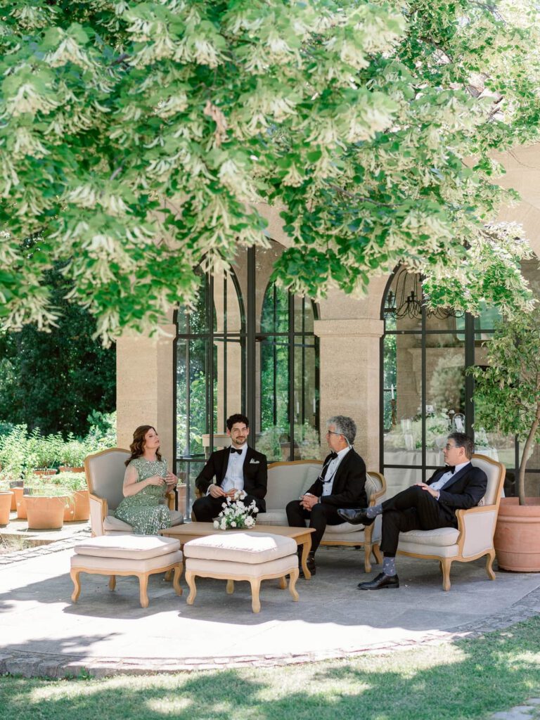 Cocktail hour at Château de Fontarèches