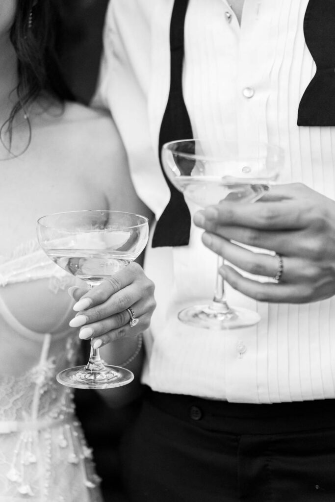 glasses of champagne