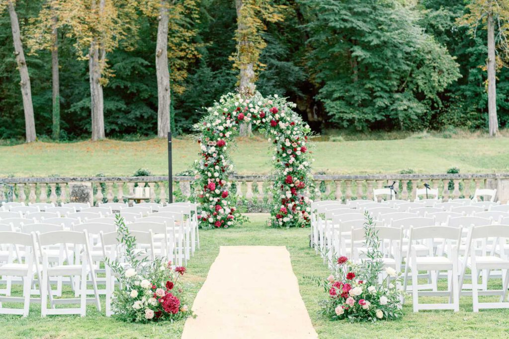 cérémonie de mariage au Château de Jalesnes