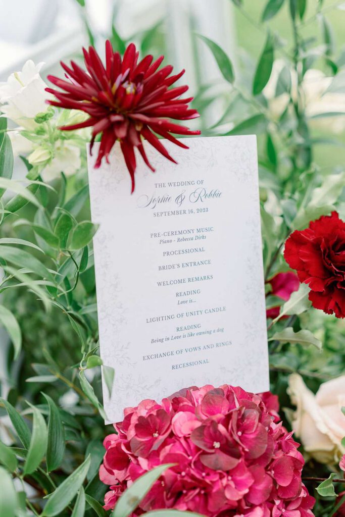 programme de mariage
