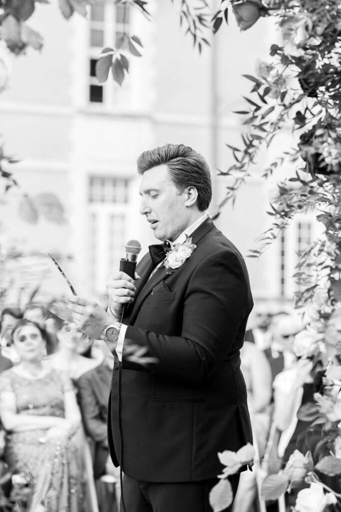 cérémonie de mariage au Château de Jalesnes