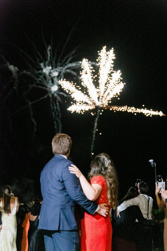feu d'artifice de mariage au Château de Jalesnes