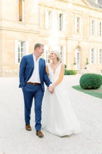 portrait de couple - bride and groom portraits - Château la Durantie