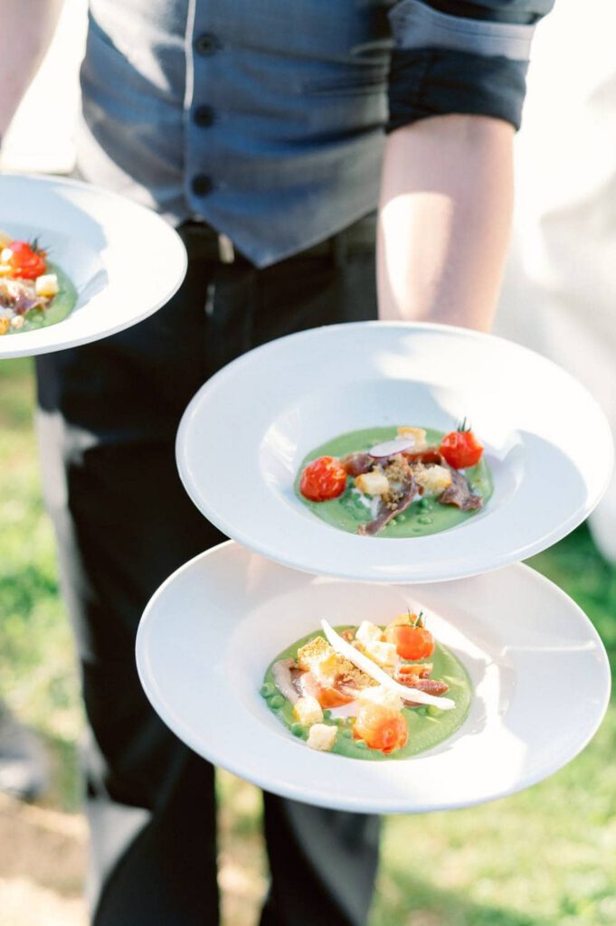 plat coloré - colorful wedding meal