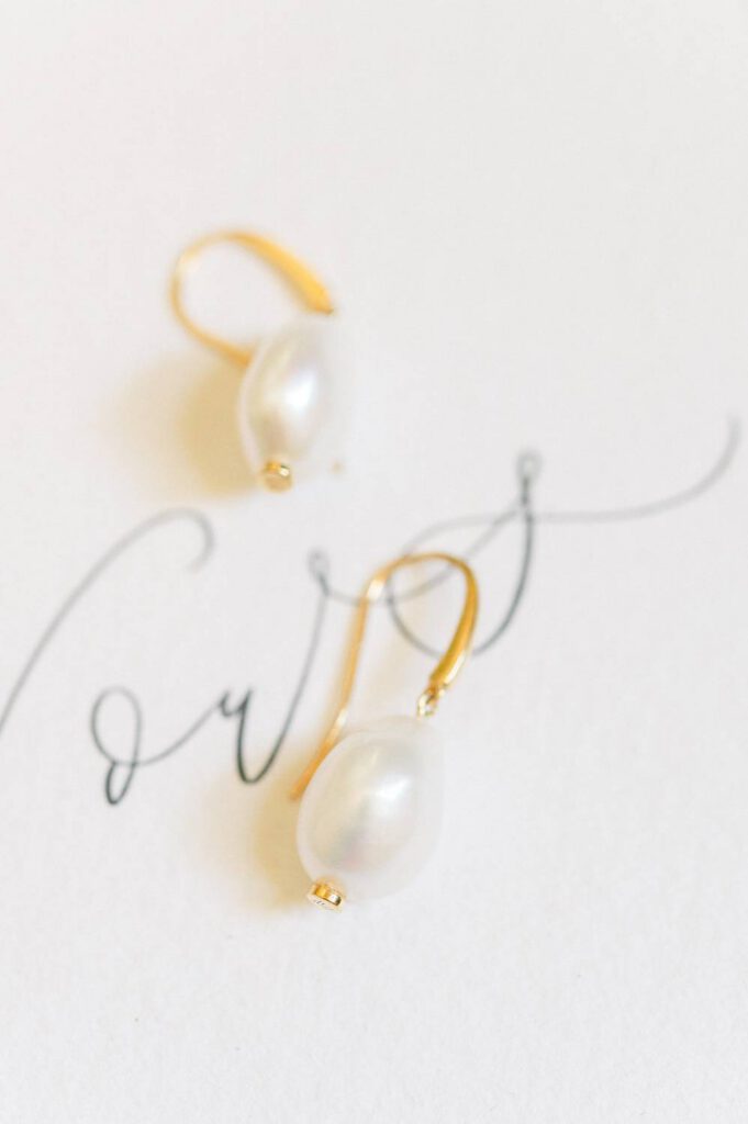 boucles d'oreille en perles - bride pearl earrings