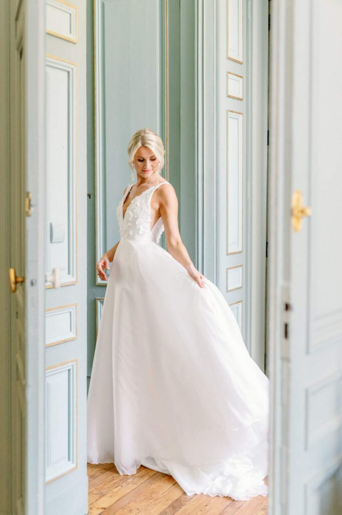 portrait de la mariée - bride portrait at château la durantie