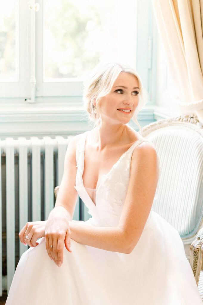 portrait de la mariée - bride portrait at château la durantie